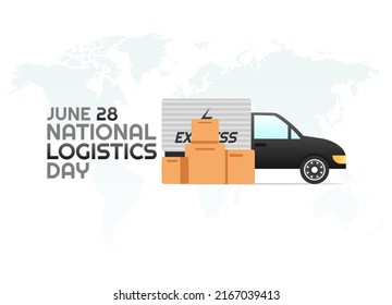 vector graphic of national logistics day good for national logistics day celebration. flat design. flyer design.flat illustration.