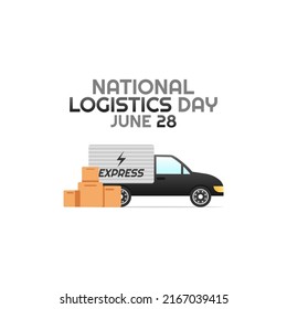 vector graphic of national logistics day good for national logistics day celebration. flat design. flyer design.flat illustration.