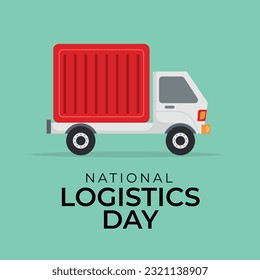 gráfico vectorial del Día Nacional de la Logística, bueno para la celebración del Día Nacional de la Logística. diseño plano. diseño de volante.ilustración plana.