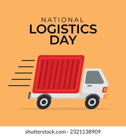 Vektorgrafik des National Logistics Day gut für die Feier des National Logistics Day. flaches Design. flyer design.flache Illustration.