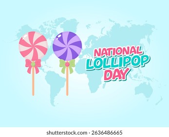 Vector graphic of National Lollipop Day for National Lollipop Day celebration.
