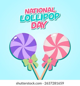 vector graphic of National Lollipop Day ideal for National Lollipop Day celebration