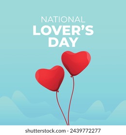 vector graphic of National Lovers Day ideal for National Lovers Day celebration.