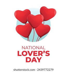 vector graphic of National Lovers Day ideal for National Lovers Day celebration.