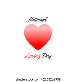 vector graphic of national loving day good for national loving day celebration. flat design. flyer design.flat illustration.