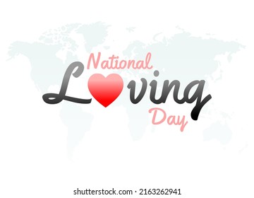 vector graphic of national loving day good for national loving day celebration. flat design. flyer design.flat illustration.