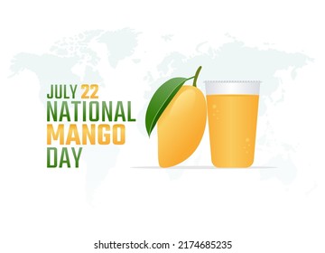 Vektorgrafik der nationalen Mango-Tag gut für nationale Mango-Tag Feier. flaches Design. flyer design.flache Illustration.