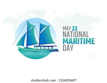 vector graphic of national maritime day good for national maritime day celebration. flat design. flyer design.flat illustration.