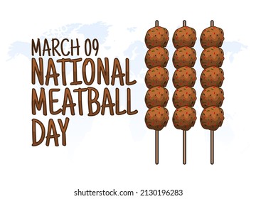 vector graphic of national meatball day good for national meatball day celebration. flat design. flyer design.flat illustration.