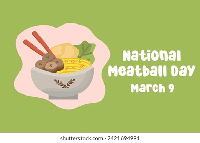 vector graphic of National Meatball Day ideal for National Meatball Day celebration.