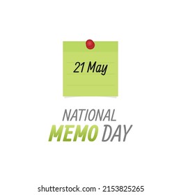 vector graphic of national memo day good for national memo day celebration. flat design. flyer design.flat illustration.