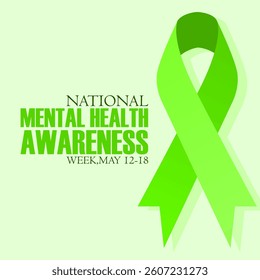 Vector graphic of National Mental Health Awareness Week ideal for National Mental Health Awareness Week celebration.