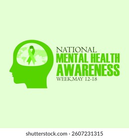 Vector graphic of National Mental Health Awareness Week ideal for National Mental Health Awareness Week celebration.