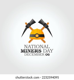 vector graphic of national miners day good for national miners day celebration. flat design. flyer design.flat illustration.