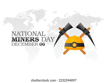 vector graphic of national miners day good for national miners day celebration. flat design. flyer design.flat illustration.