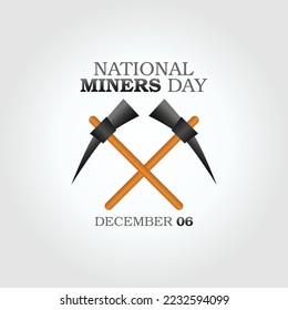 vector graphic of national miners day good for national miners day celebration. flat design. flyer design.flat illustration.