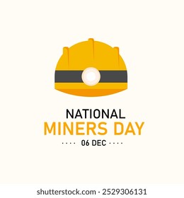 vector graphic of National Miners Day good for national National Miners Day celebration. flat design. flyer design.flat illustration.