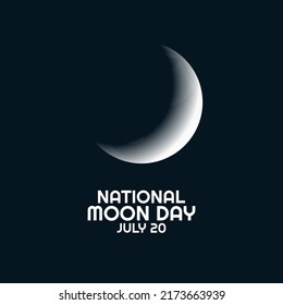 vector graphic of national moon day good for national moon day celebration. flat design. flyer design.flat illustration.