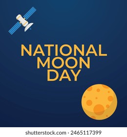 Gráfico de Vector del Día Nacional de la Luna ideal para la celebración del Día Nacional de la Luna.