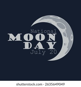 vector graphic of National Moon Day, ideal for National Moon Day celebration.
