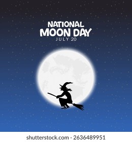 Vector graphic of National Moon Day for National Moon Day celebration.