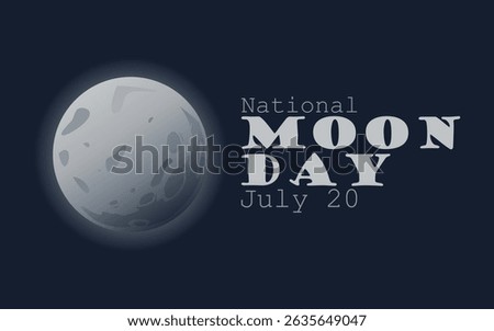 vector graphic of National Moon Day, ideal for National Moon Day celebration.
