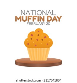 Vektorgrafik des nationalen Muffin-Tag gut für nationale Muffin-Tag Feier. flaches Design. flyer design.flache Illustration.