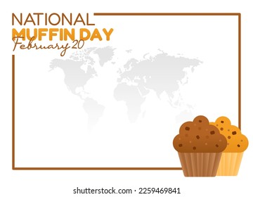 gráfico vectorial del día nacional del muffin bueno para la celebración del día nacional del muffin. diseño plano. diseño de volante.ilustración plana.