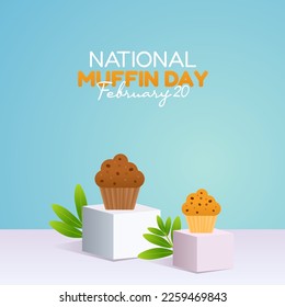 gráfico vectorial del día nacional del muffin bueno para la celebración del día nacional del muffin. diseño plano. diseño de volante.ilustración plana.