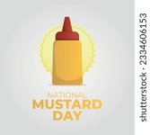 vector graphic of National Mustard Day good for National Mustard Day celebration. flat design. flyer design.flat illustration.