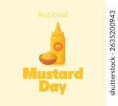 vector graphic of National Mustard Day, ideal for National Mustard Day celebration.
