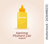 Vector graphic of National Mustard Day for National Mustard Day celebration.