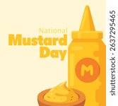vector graphic of National Mustard Day ideal for National Mustard Day celebration