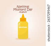 vector graphic of National Mustard Day ideal for National Mustard Day celebration