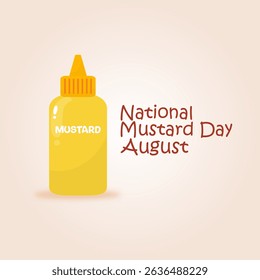 Vector graphic of National Mustard Day for National Mustard Day celebration.