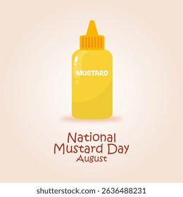 Vector graphic of National Mustard Day for National Mustard Day celebration.
