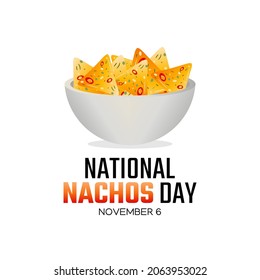 vector graphic of national nachos day good for national nachos day celebration. flat design. flyer design.flat illustration.