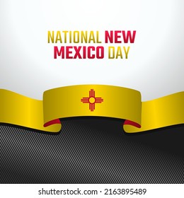 vector graphic of national new mexico day good for national new mexico day celebration. flat design. flyer design.flat illustration.