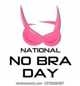 Vector graphic of national no bra day for national no bra day celebration. flat design. Line art design. flyer design. flat illustration. Banner design. 13 October .