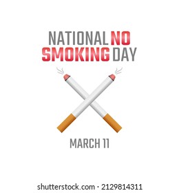 vector graphic of national no smoking day good for national no smoking day celebration. flat design. flyer design.flat illustration.