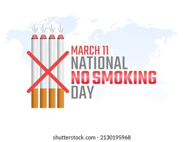 vector graphic of national no smoking day good for national no smoking day celebration. flat design. flyer design.flat illustration.