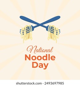 vector graphic of National Noodle Day ideal for National Noodle Day celebration.