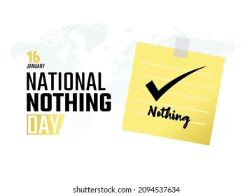 vector graphic of national nothing day good for national nothing day celebration. flat design. flyer design.flat illustration.