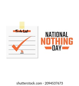 vector graphic of national nothing day good for national nothing day celebration. flat design. flyer design.flat illustration.