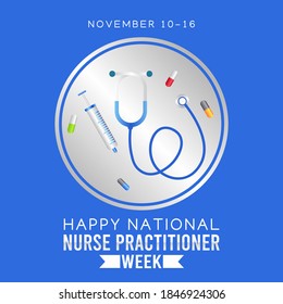 Vector Graphic Of National Nurse Practitioner Week Good For National Nurse Practitioner Week Celebration. Flat Design. Flyer Design.flat Illustration.