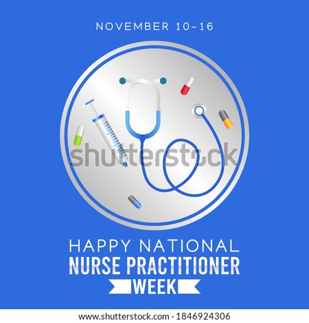 vector graphic of national nurse practitioner week good for national nurse practitioner week celebration. flat design. flyer design.flat illustration.