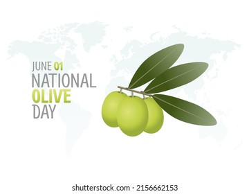vector graphic of national olive day good for national olive day celebration. flat design. flyer design.flat illustration.