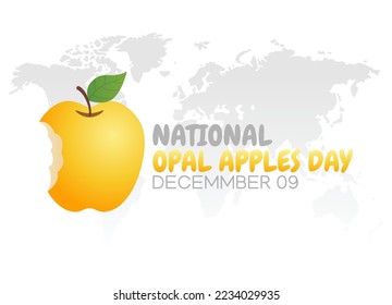 vector graphic of national opal apples day good for national opal apples day celebration. flat design. flyer design.flat illustration.