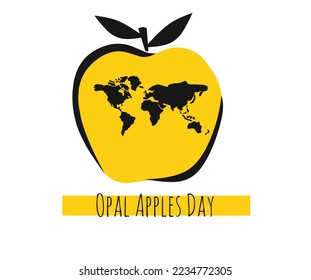 vector graphic of national opal apples day good for national opal apples day celebration. flat design. flyer design.flat illustration