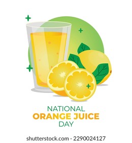 vector graphic of national orange juice day good for national orange juice day celebration. flat design. flyer design.flat illustration.